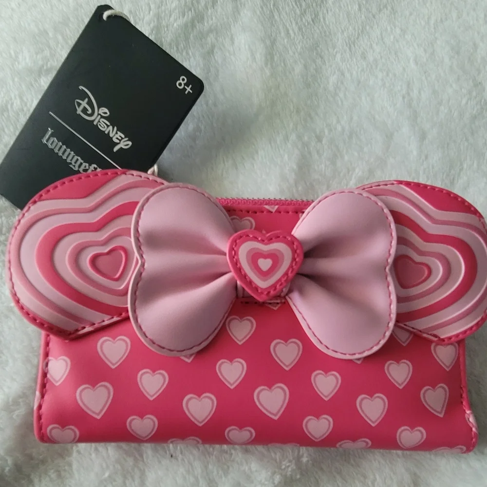 NWT-Disney Loungefly Pink Heart Wallet - Picture 3 of 12